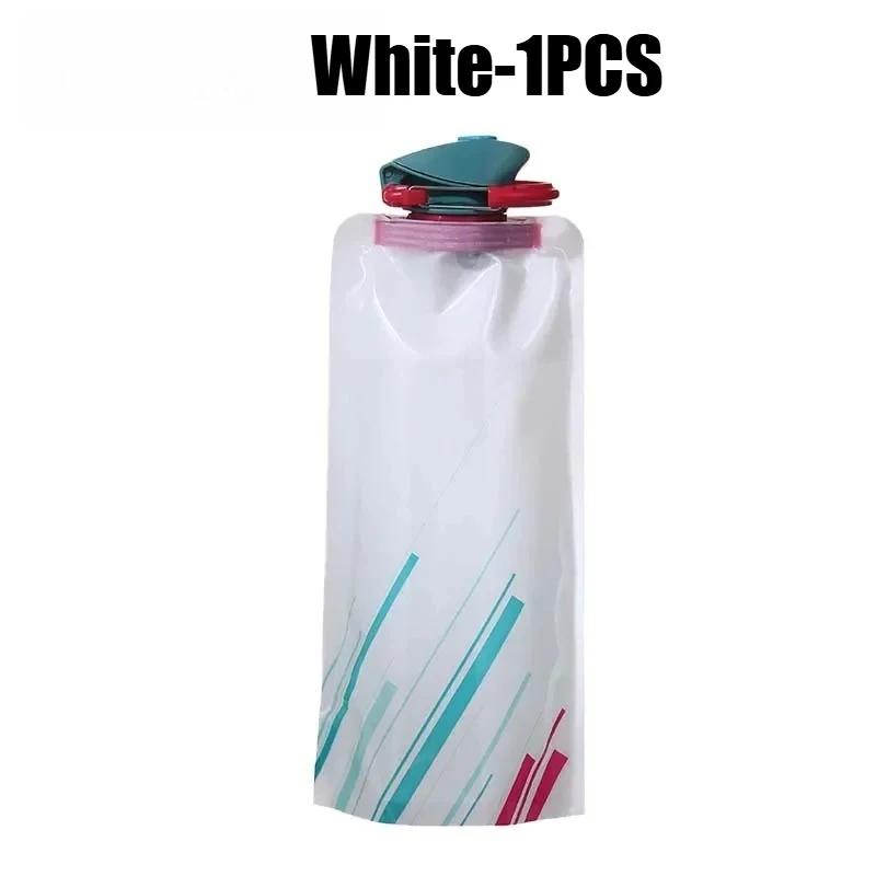 Portable Foldable Water Container 700ML Squeezable Plastic Hydration Bag with Leak-Proof Cap Perfect for Outdoor Adventures 700ML