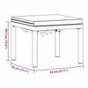 VidaXL Tabouret de jardin avec coussin noir acier enduit de poudre, siège de jardin, tabouret d'extérieur, siège cube, siège 4008564