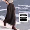 Bailuyu High-Waisted Pleated Maxi Skirt