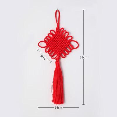 Handgeknüpfte Chinesische Glücksknoten Hängedekorationen - 4er-Pack