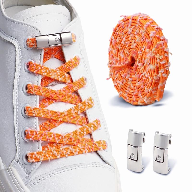 Druckverschluss Metall Schnürsenkel-Clips Schnürsenkel ohne Binden Elastische Schnürsenkel-Endkappen Faulen Sneaker Schnürsenkel-Schlösser