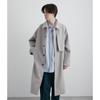 Junred Woolly Knit Cape Trench Light Size S Men's Coat, ANO82050, Gray,