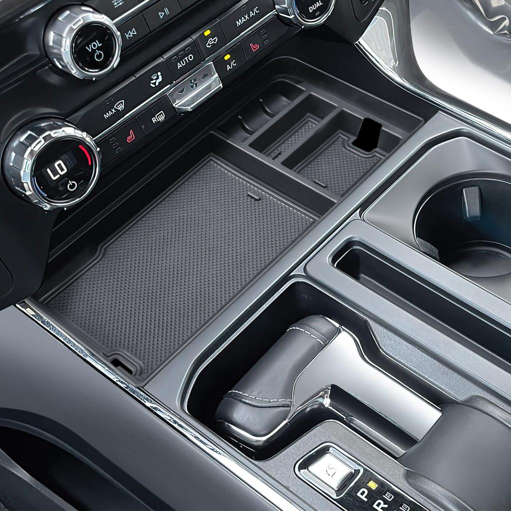 Organizer-Ablage für die vordere Mittelkonsole für 2025-2025 Ford F150 & 2025 2025 2025 Lightning XLT Mittelarmlehne Auto-Box Aufbewahrungsablage