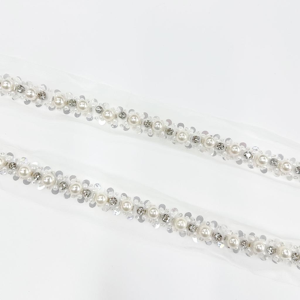 Mesh Bottom Heavy Industry Handmade Rhinestone Pearl Lace Diy Hair Accessories Fashion Clothing Neckline Accessories Barcode