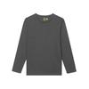 Polo Solid Logo Embroidered Crew Neck Long Sleeve T-Shirt Men Tops Gray 710826193-016
