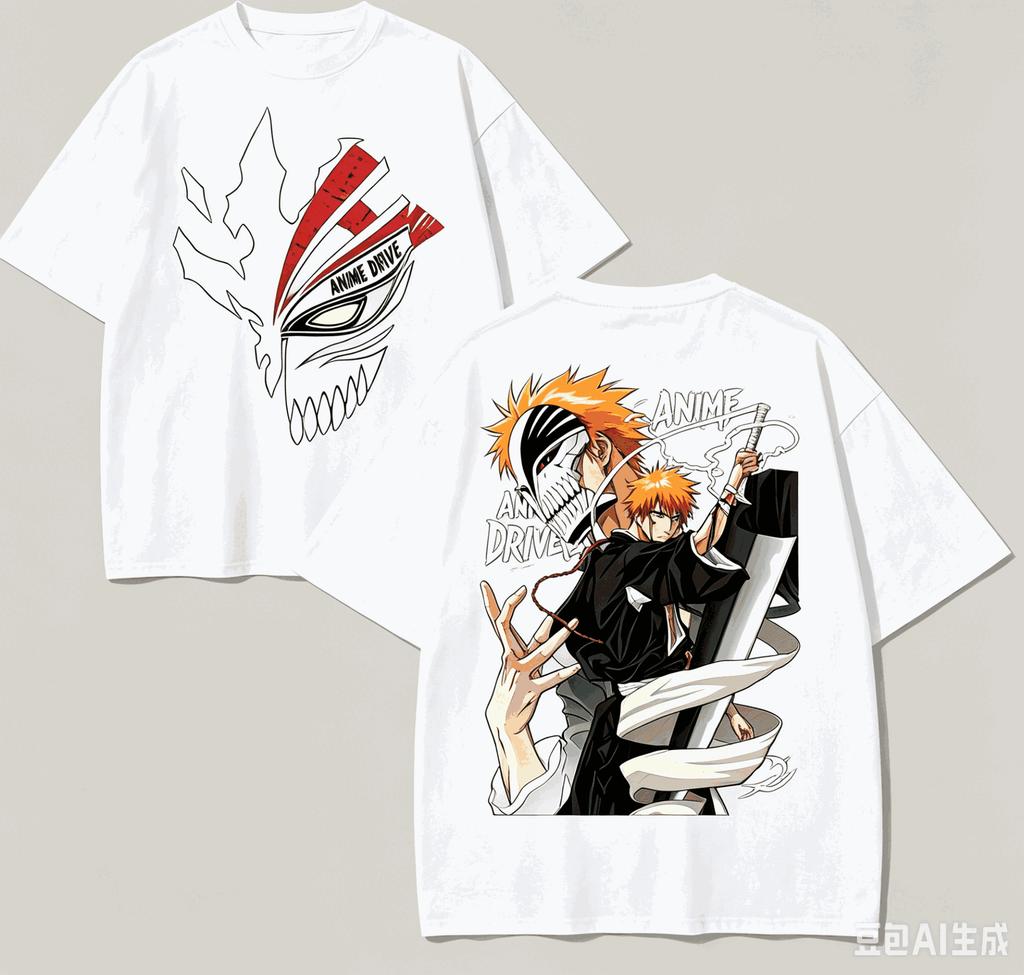 Bleach 2026 anime fan t-shirt, Harajuku, new model, loose fit, unisex, short sleeve, for couples, streetwear, fashionable, soft t-shirt, gift.