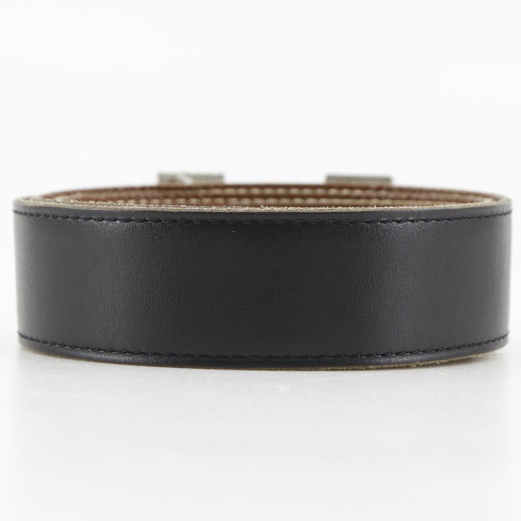 Hermes H Belt 85 Belt Reversible Black / Brown Calfskin Unisex Used