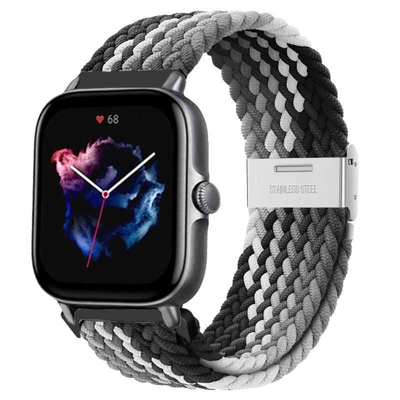20mm/22mm Band For Amazfit GTS/2/2e/3/4/GTS2 Mini/GTR/3/Pro/4/GTR2/47mm/stratos Braided Watch Bracelet Amazfit Bip 6 5 3 Straps