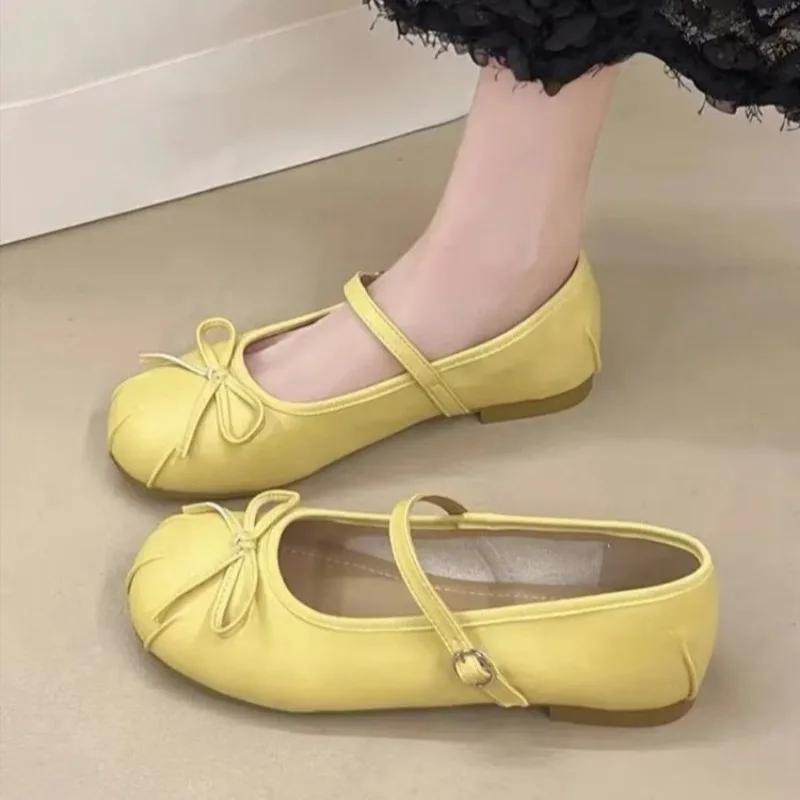 Fashion Ladies Shoes 2025 Brand Shallow Women's Flats Fashion Ballet Flats New Butterfly-knot Comfortable Best Seller Flat Low Heels