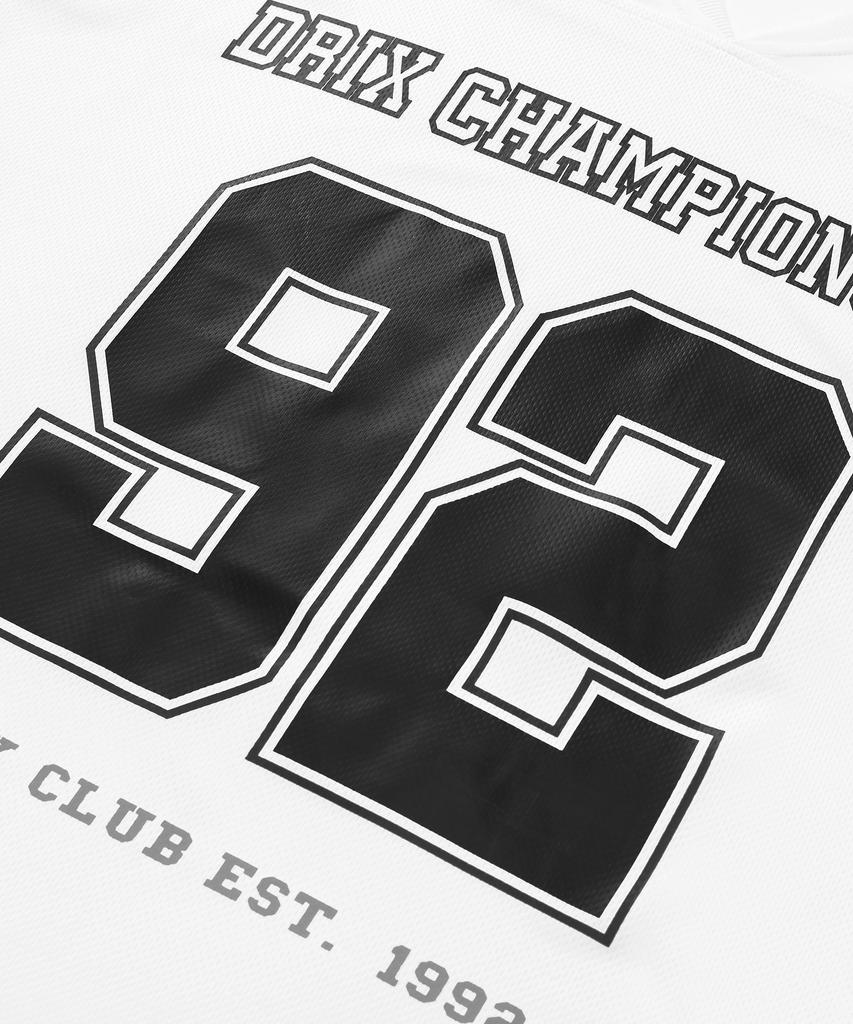DRIX Maglia Rugby Oversize in Rete Manica Corta_Bianco