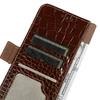 For iPhone 17 Pro Max Case Crocodile Texture Genuine Cow Leather Phone Wallet Cover