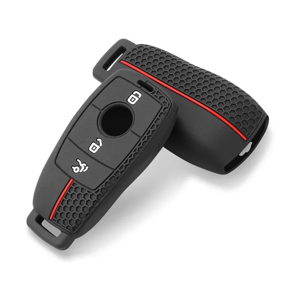 Silicone Car Remote Key Case Cover for Mercedes Benz A C E S G Class GLC CLE CLA GLB GLS W177 W205 W213 W222 X167 AMG