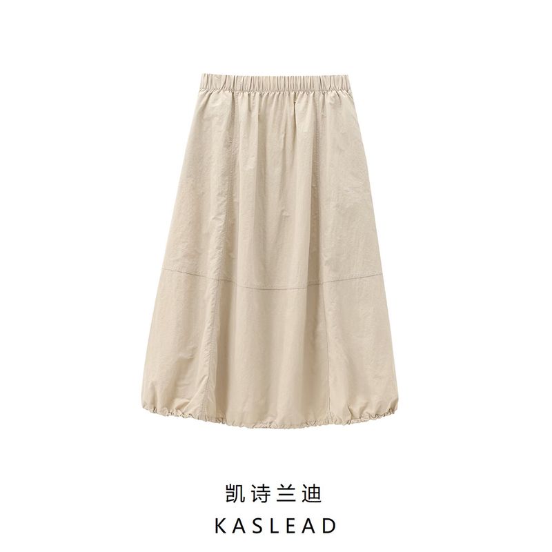 Kaslead New Arrival Women's Clothing Fashion Style Fashion Minimalist Balloon Version Midi Dress 4391514