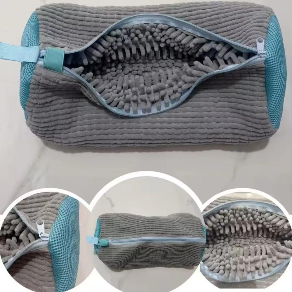 Durable Shoe Washing Machine Bag for All Shoe Types-Yellow with Blue Zipper,Ideal for Sneakers and Casual Shoes,Laundry Wash Bag