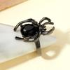 Vintage Weiß Schwarz Kristall Spinne Offene Verstellbare Ringe Punk Insekt Fingerring Gothic Halloween Schmuck Geschenke Für Frauen Männer