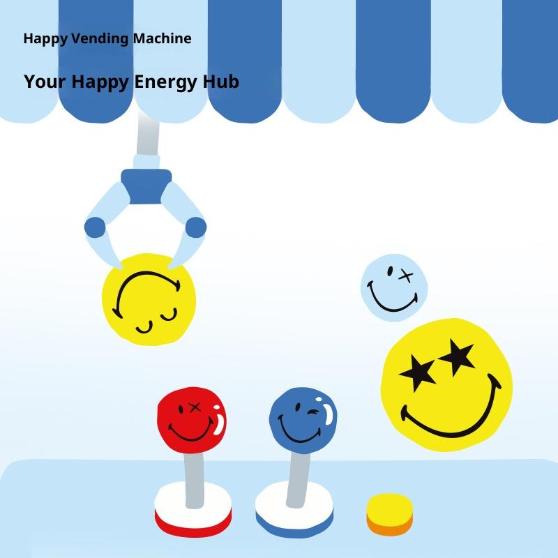 KACO X SMILEYWORLD Retractable Gel Pen,Cute Happy Vending Machine 1800M Large Capacity Quick-Dry Ink For Office School Homework