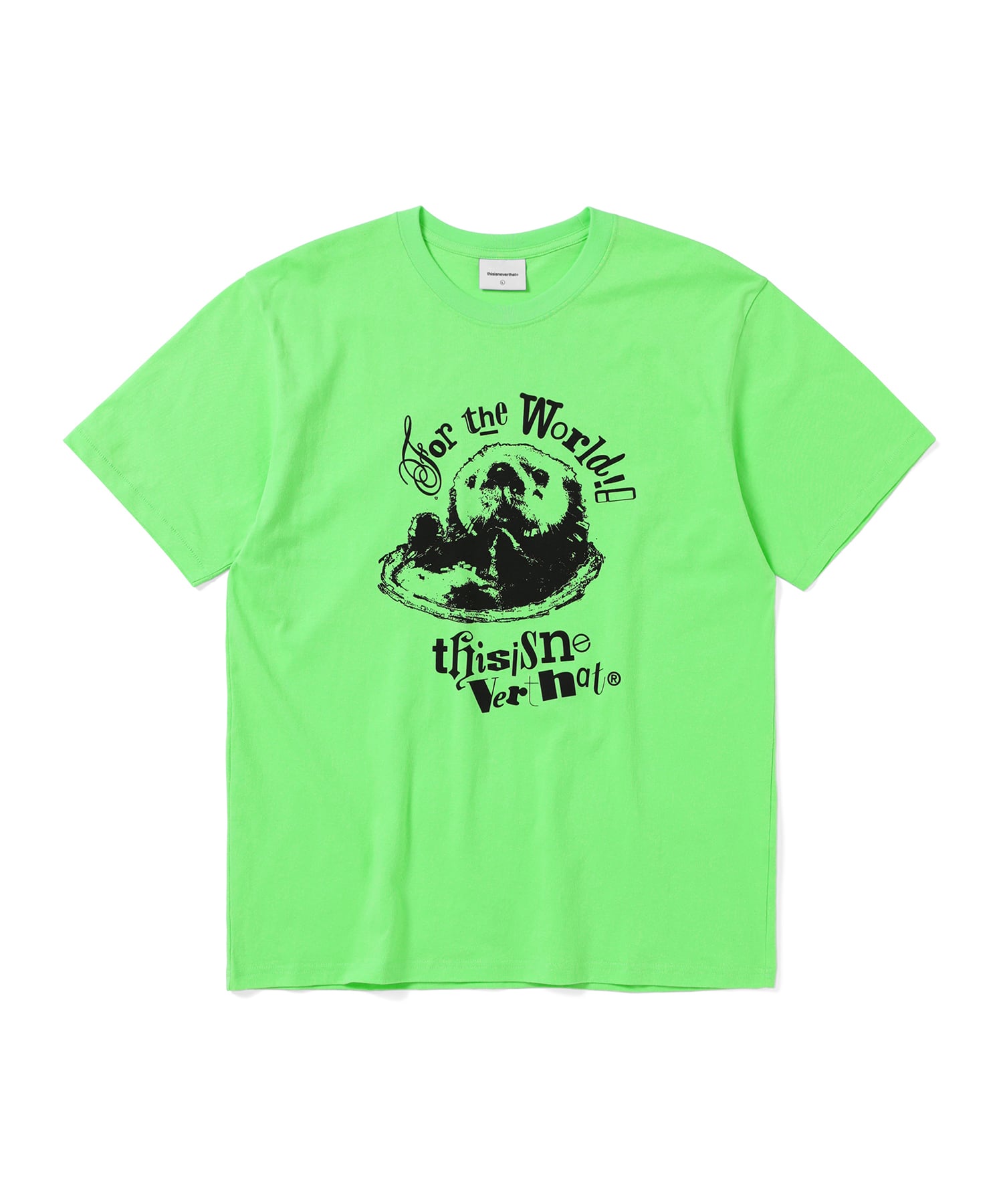 This Is Never That Otter Tee Light Green L