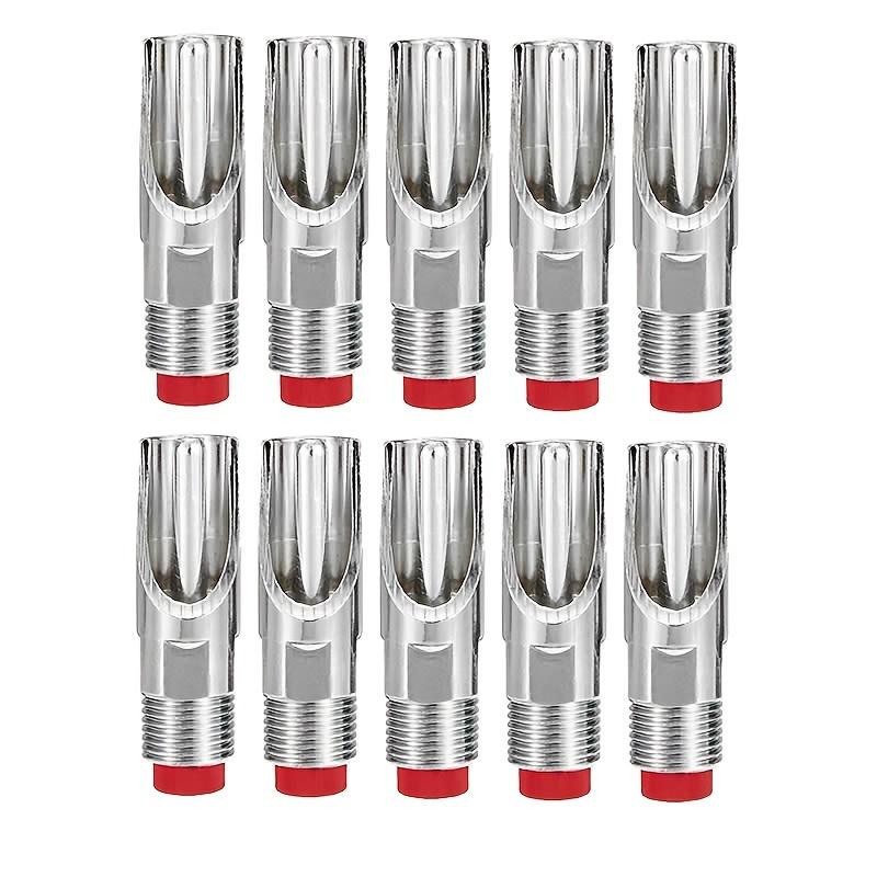 1pc Stainless Steel Automatic Nipple Water Dispenser Set for Farm Animals Corrosion-Resistant Drinking System with Red Valve Handle for Cows & Pigs