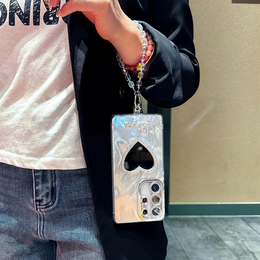 Suitable for Samsung S25 Ultra Love Mirror Mobile Case S24 Plus Fresh and Fashion S23 Ultra New Model