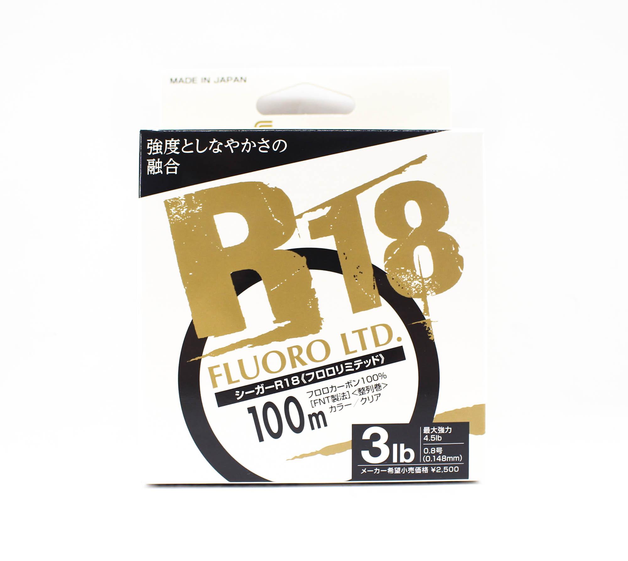 

Леска Seaguar Fluorocarbon R18F Fluoro Ltd 100 м 3 фунта-0,148 мм (0038) чистый