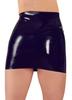 LATE X - Latex Mini Skirt Tight Fit Black 2XL