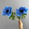 Silberner Lotusblütenzweig Künstliche Anemone Heimdekoration Simulationsblume Innenraumdekoration