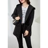 Black Hooded High-quality Trench Coat, Women's New Spring Medium and Long, Thin Coat Women's Clothing