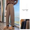 Women's Small Harem Pants - Autumn/Winter, 8/9 Length, Plus Velvet Thick Wool, Elastic Waist Casual Sweatpants