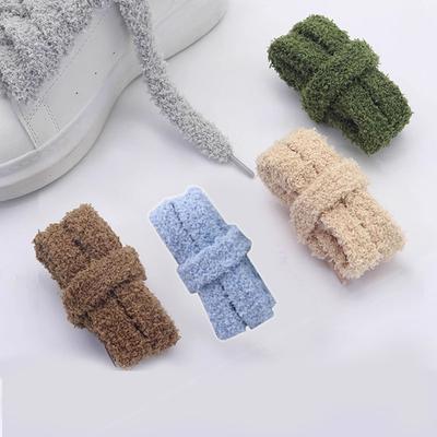 Scarpe Basse Bianche Casual in Tela da Donna Lacci Corde Accessori Larghezza 2,2 cm 1 Paio Carine Scarpe da Ginnastica Peluche Lacci Scarpe Uomo