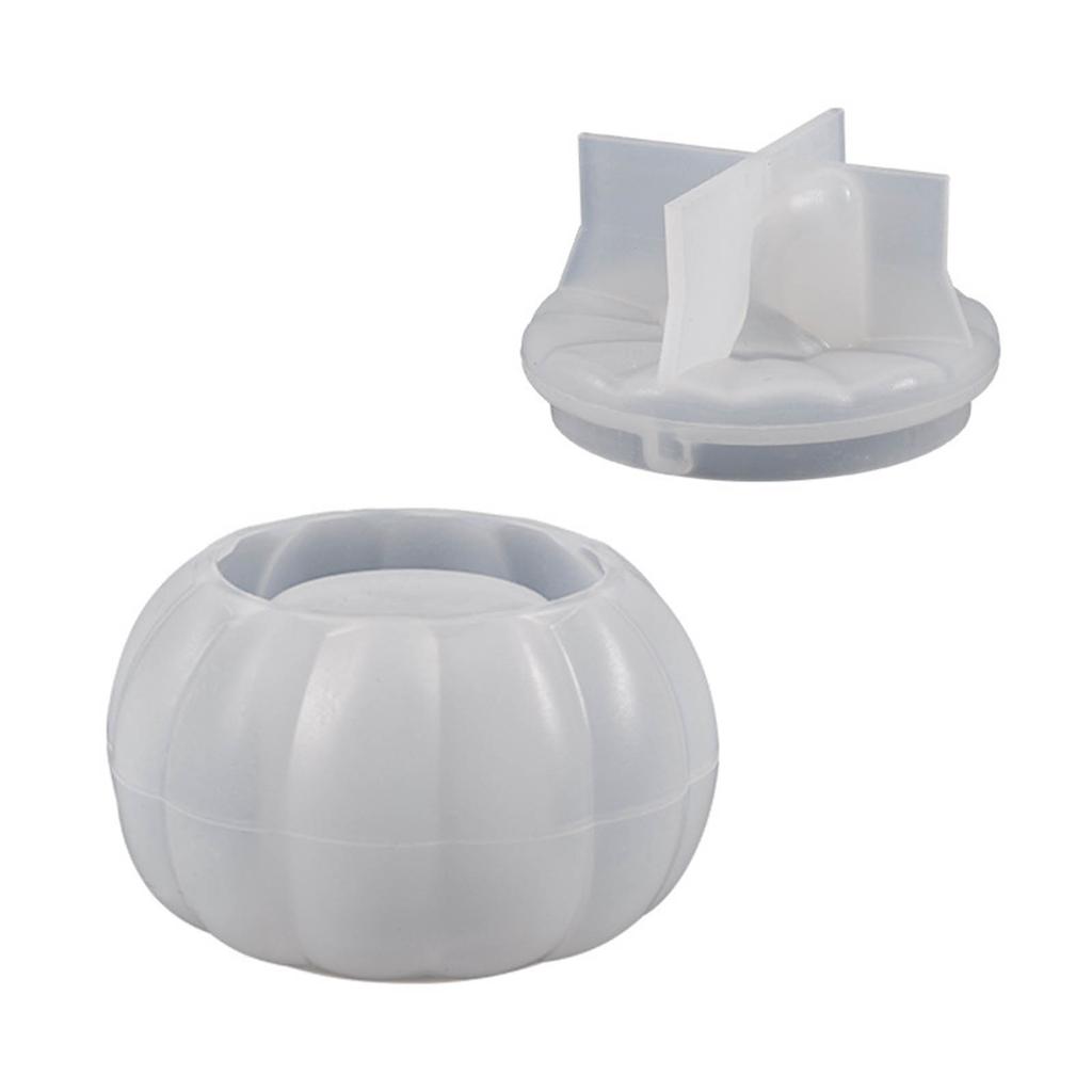 Storage Box Silicone Resin Mold with Lid Pumpkin Jar Epoxy Casting Molds for Jewelry Pendant Necklace Ornament Holder