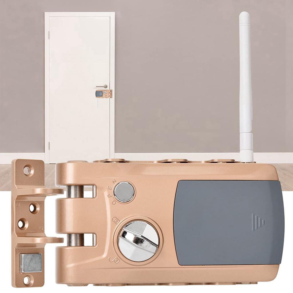 Auto Lock Intelligent Lock Keyless Lock Home Security with 4 Remote Controllers Home Door Lock Alarm Function Door Lock Door Remote Control Lock Door