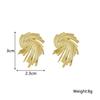 Gold Color Metal Wings Stud Earrings for Female Irregular Geometric Statement Fire-works Unique Design Women's Cool Stuff