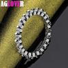 925 Sterling Silver Full AAA Zircon Ring Jewelry