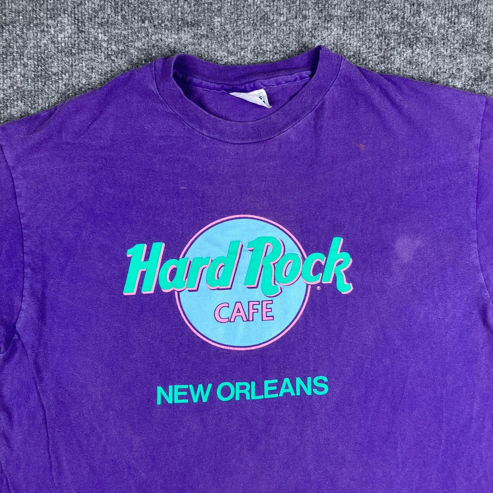 Hanes Hard Rock Cafe T-Shirt Mens Size XL Purple New Orleans Vintage S