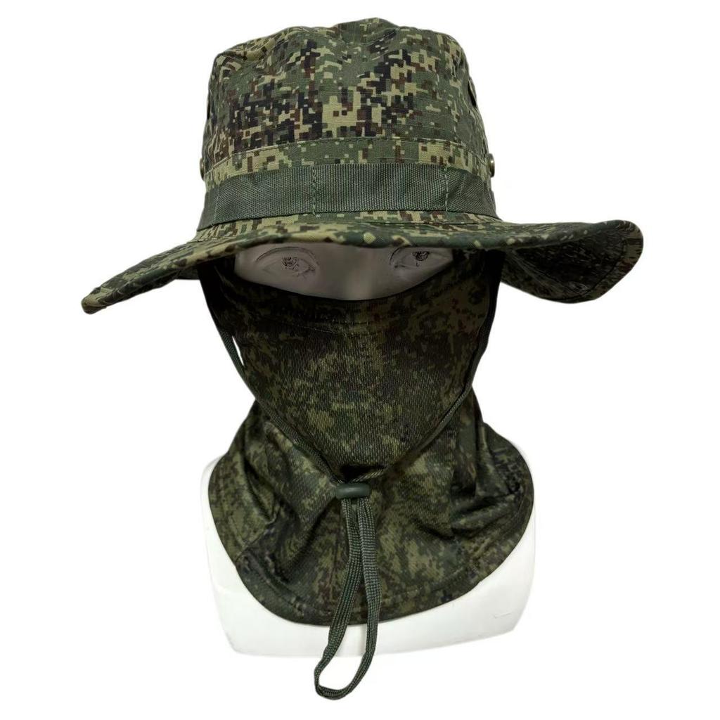 Outdoor Sonnenschutz Camouflage Hut & Sturmhauben Set: Winddicht, Sonnenschutz für Bergsteigen, Angeln & Radfahren