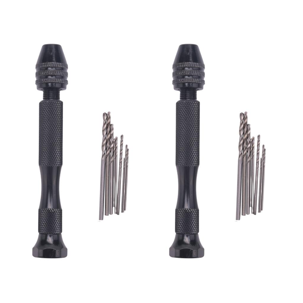 A60zminiature Drill + 20Pcs Mini Micro-Drill Bit Set With Keyless Chuck, Pearl Hand Drillmay