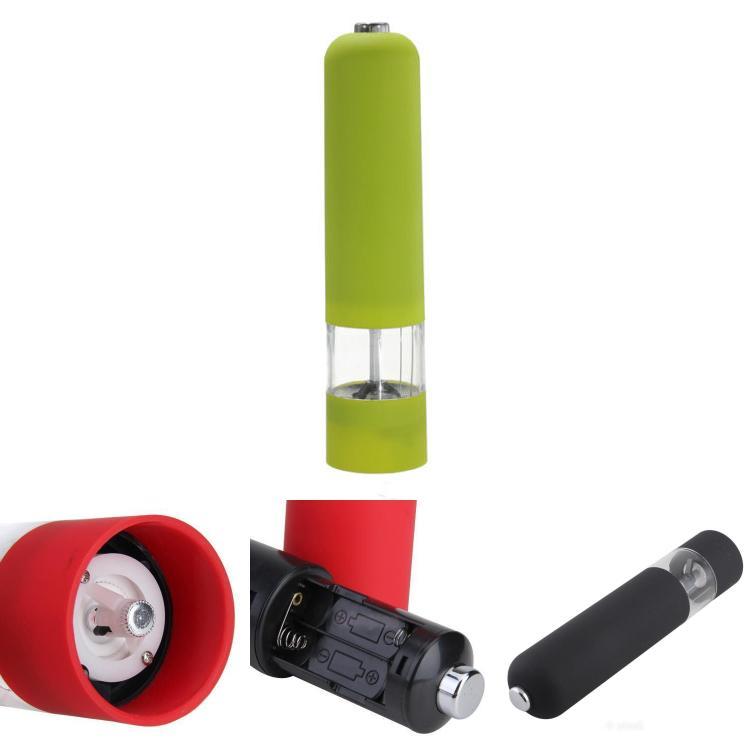 Elektrische Abs Salz Gewürz Kräuter Pfeffermühle Mühle Küche Gourmet Mit Licht