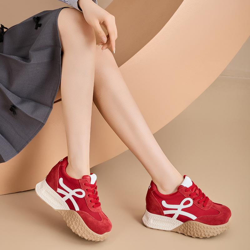 8707 thick-soled inner height increase German training Forrest Gump dad shoes women's 2025 spring and summer new muffin sports and leisure shoes