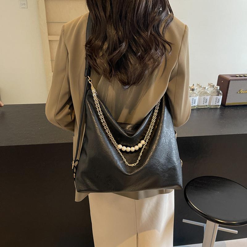 Trendy fashion tote bag women's new retro casual large capacity shoulder bag texture messenger bag bag