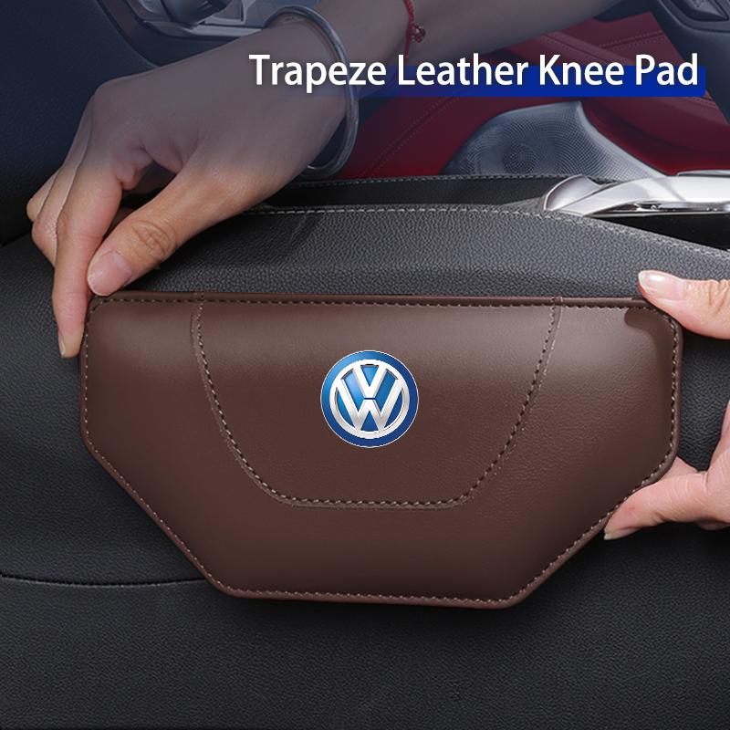 Car Leather Knee Pad Inside Knee Cushion Comfortable For Volkswagen VW Scirocco Jetta Beetle Golf Passat Polo Tiguan Sharan
