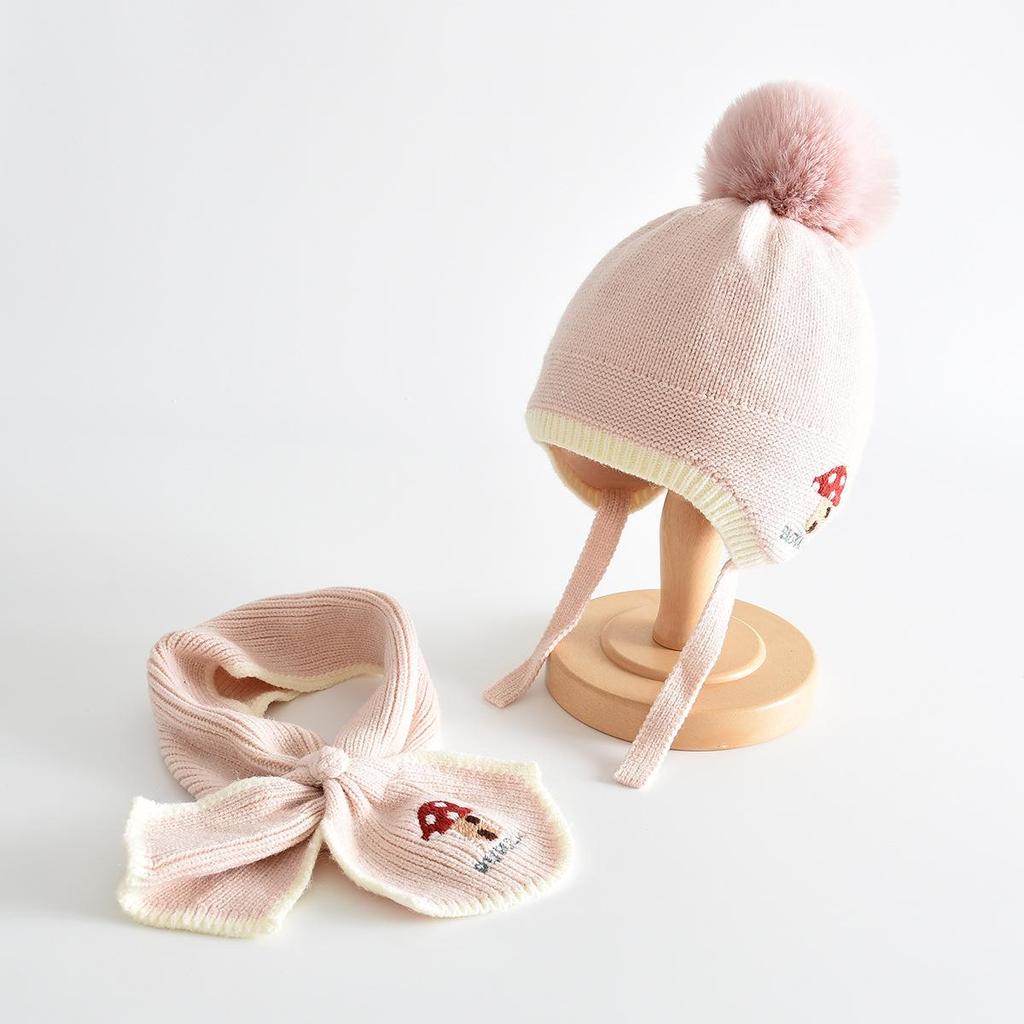 Kids' Knit Hat & Scarf Set: Windproof, Warm, Ear-Protective Accessories
