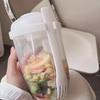 Breakfast Salad Cup with Spoon with Lid Mason Cup Yogurt Cup Large Capacity Portable Multifunctional Mug Kitchen Tools