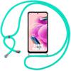 Lanyard Case - E.F.CONNECTION - for Xiaomi Redmi Note 12S - Shockproof Protection - Turquoise Lanyard - Flexible