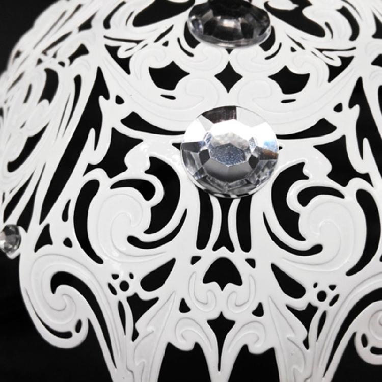Sparkling Diamond Encrusted Metal Mask Beautiful Full Face Metal Mask with Diamond Embellishment for Men and Women