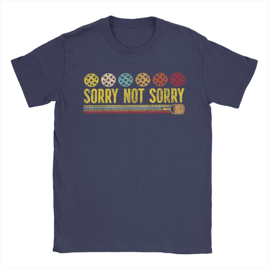 Casual T Shirt Summer Funny Pickleball Paddle Sorry Not Sorry Trending T Shirts  Cotton Tee Shirt for Unisex Short Sleeve Clothes