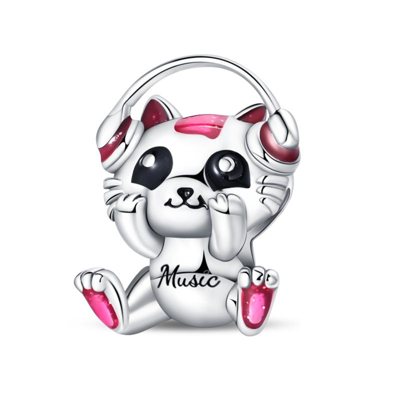 Charms Beads Copper Pink Perfume Bottle Letter Luminous Firefly Tarot Card Beads Fit Diy Bracelets Jewelry