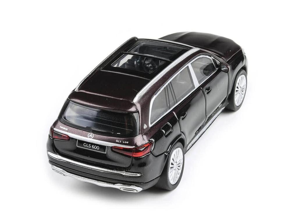 JADI Mercedes-Maybach GLS Obsidian Black/Rubellite Red LHD 1/64 scale model PA55304