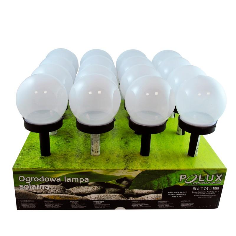 Solar Lamp 6500K Led Sphere White Plastic Black - Pl-304711