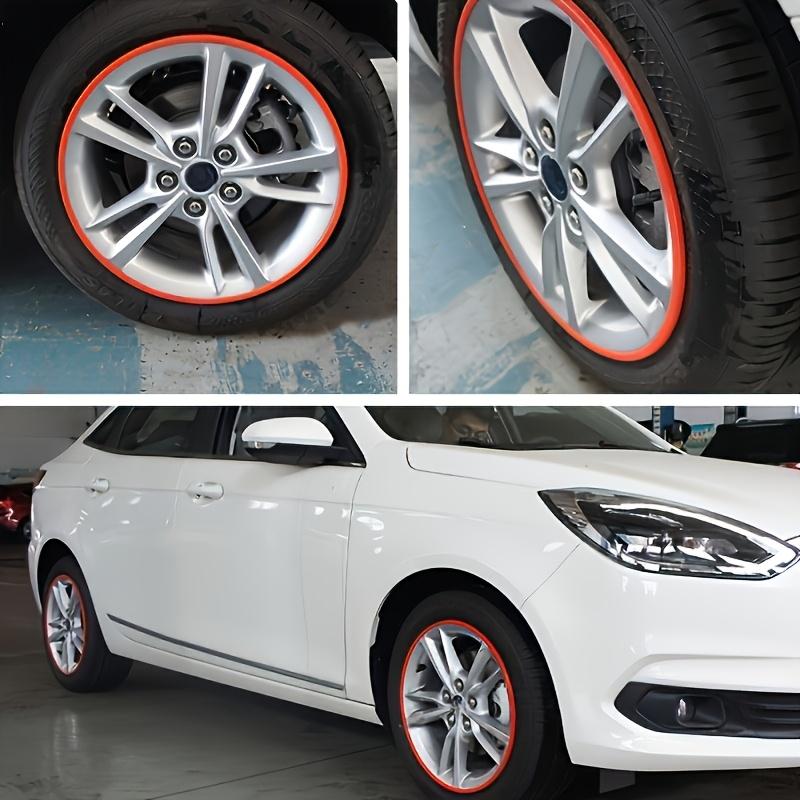 4 ks Univerzální ochranné lišty na ráfky kol, ABS ozdobné lišty na kola, Umístění na přední část, Gumové chrániče proti kolizi, Ochranné kroužky na pneumatiky