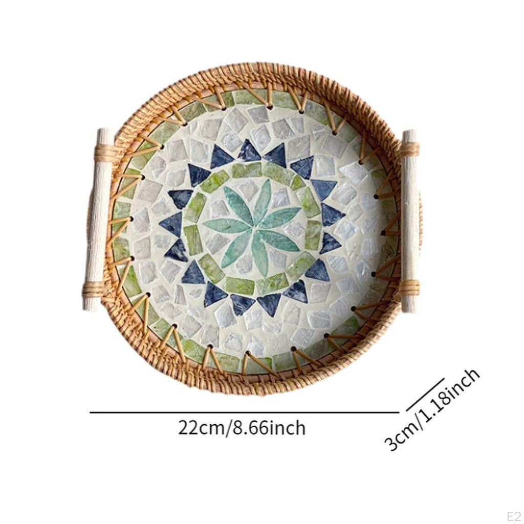 Elegant Rattan Serving Tray Set for Home Decor